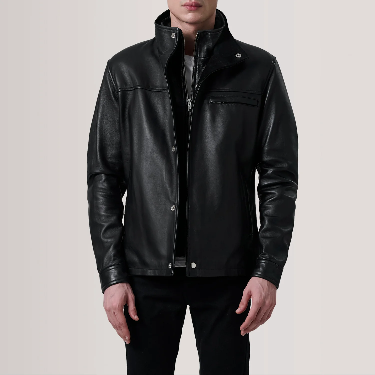 Sean Black Leather Classic Jacket - image 5