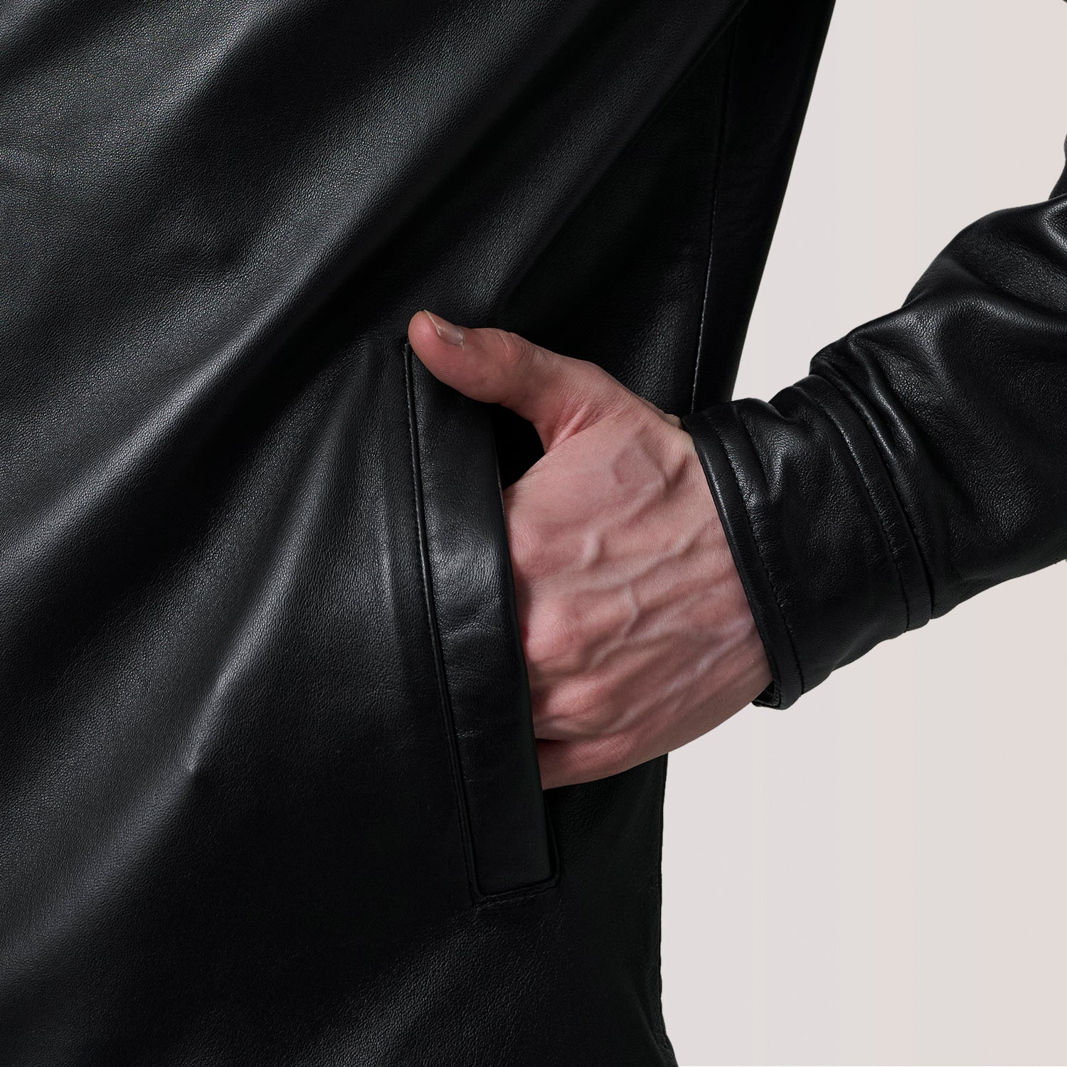 Sean Black Leather Classic Jacket - image 6