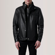 Sean Black Leather Classic Jacket - image 5