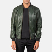 Shane Green Leather Bomber Jacket - image 1