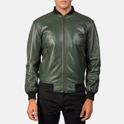 Shane Green Leather Bomber Jacket - image 3