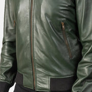 Shane Green Leather Bomber Jacket - image 6