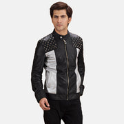 Shapron Studded Leather Biker Jacket - image 1