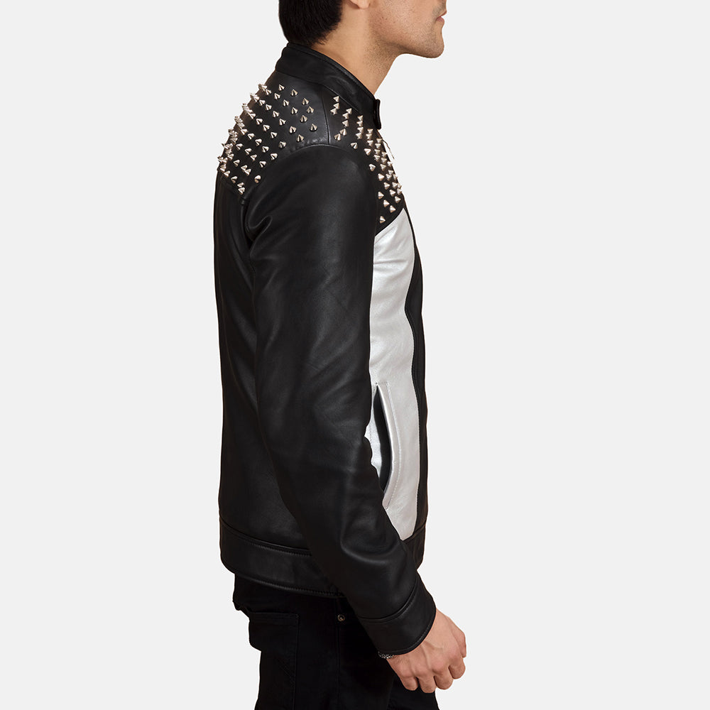 Shapron Studded Leather Biker Jacket - image 2