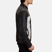 Shapron Studded Leather Biker Jacket - image 2
