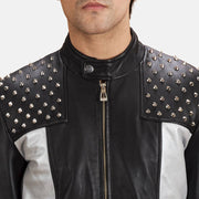 Shapron Studded Leather Biker Jacket - image 4
