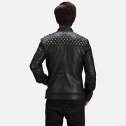 Shapron Studded Leather Biker Jacket - image 5