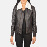 Stella G-1 Brown Leather Bomber Jacket - image 1