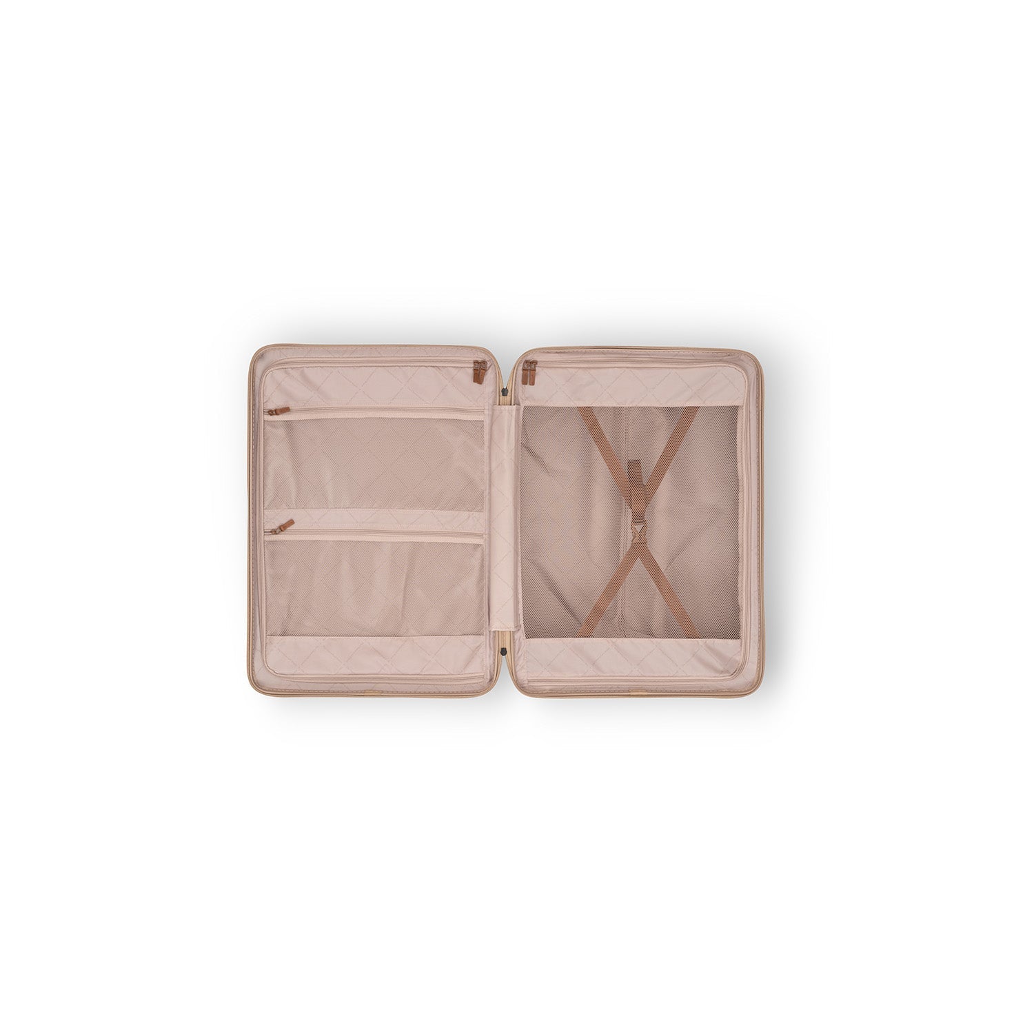 Champagne Suitcase Set Front Pocket Zuna, detail view 6
