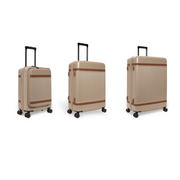 Champagne Suitcase Set Front Pocket Zuna, front view