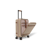 Champagne Suitcase Set Front Pocket Zuna, product view 3