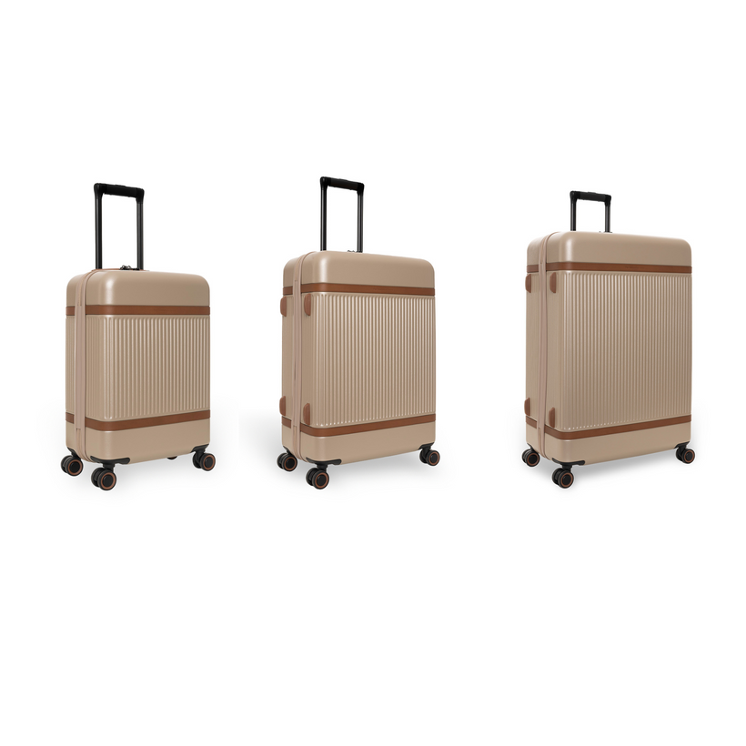 Champagne Suitcase Set Zuna, front view