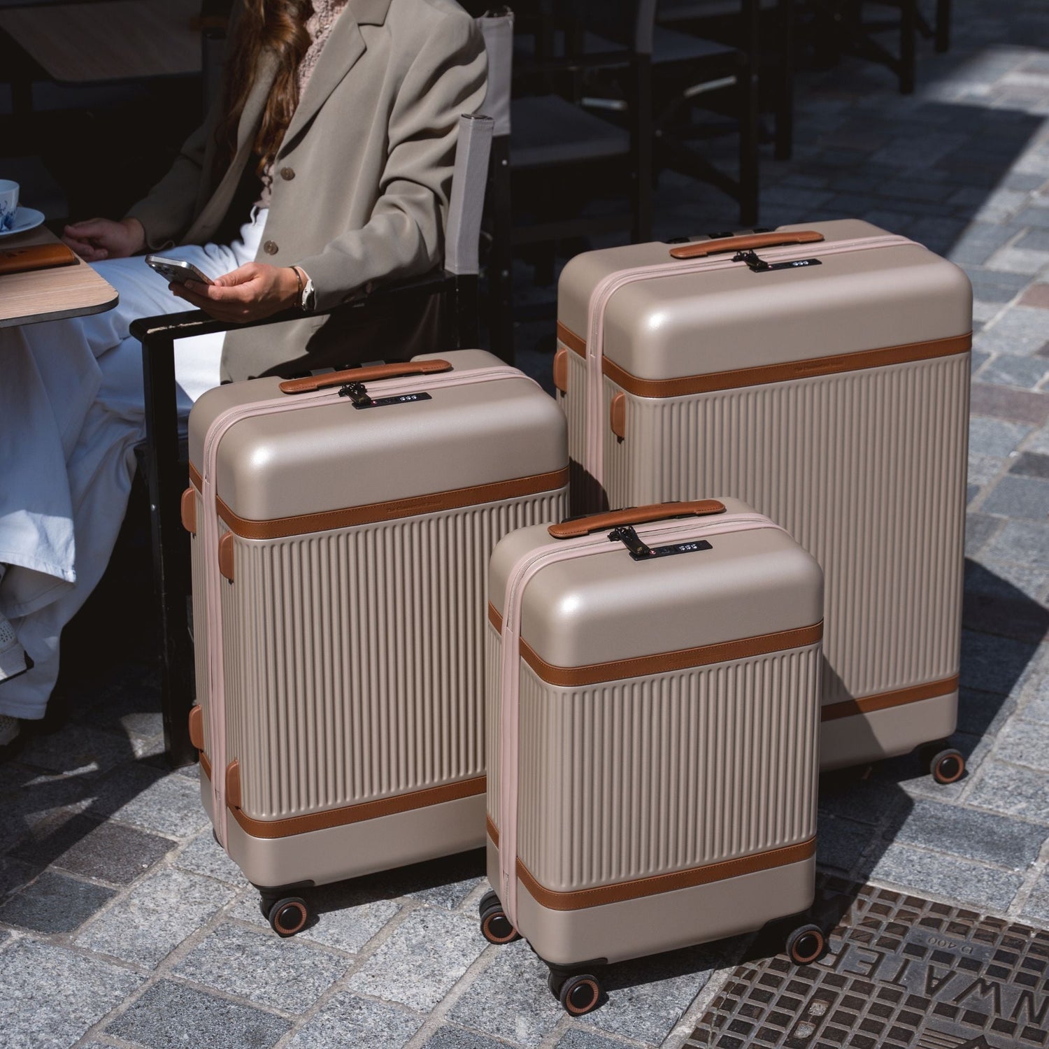 Champagne Suitcase Set Zuna, product view 2