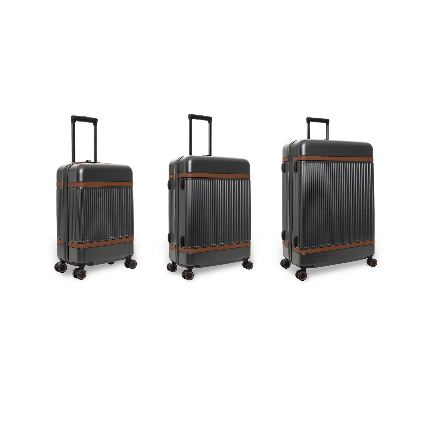 Urban Graphite Suitcase Set Zuna, front view