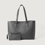 The Bianca Grey Leather Tote Bag - image 1