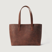 The Bianca Vintage Distressed Brown Leather Tote Bag - image 3