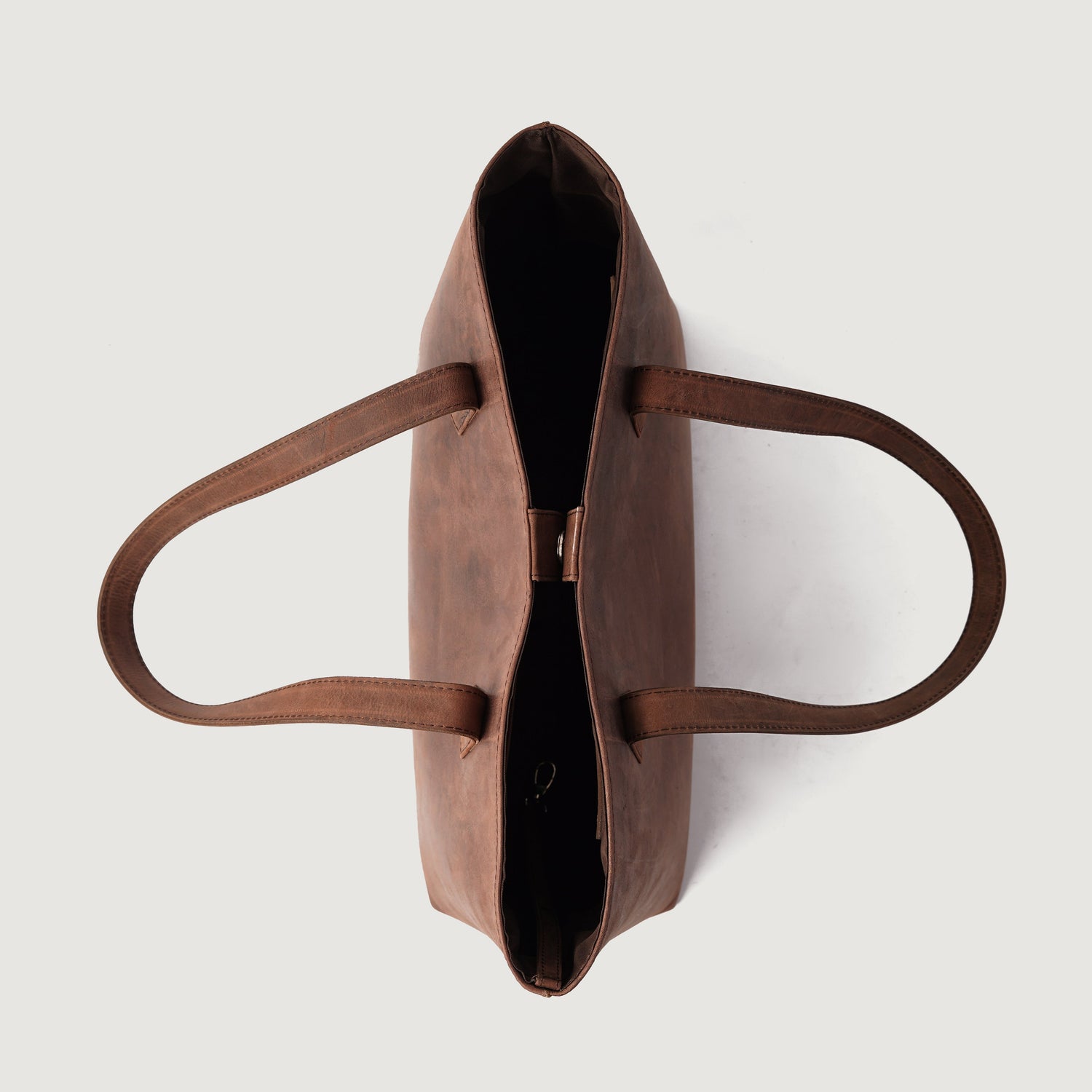 The Bianca Vintage Distressed Brown Leather Tote Bag - image 6