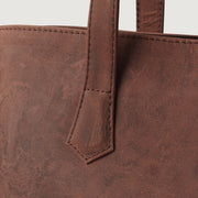 The Bianca Vintage Distressed Brown Leather Tote Bag - image 8