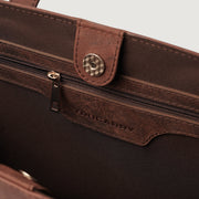 The Bianca Vintage Distressed Brown Leather Tote Bag - image 9
