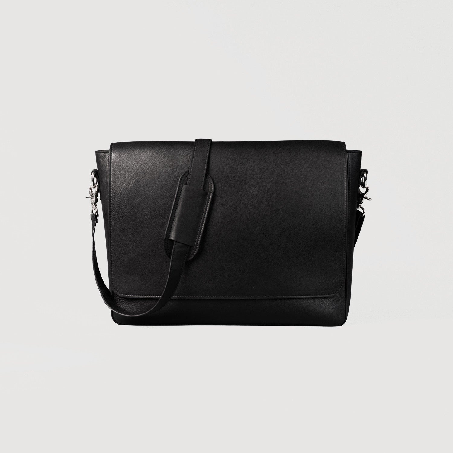 The Carismatico Black Leather Messenger Bag - image 1