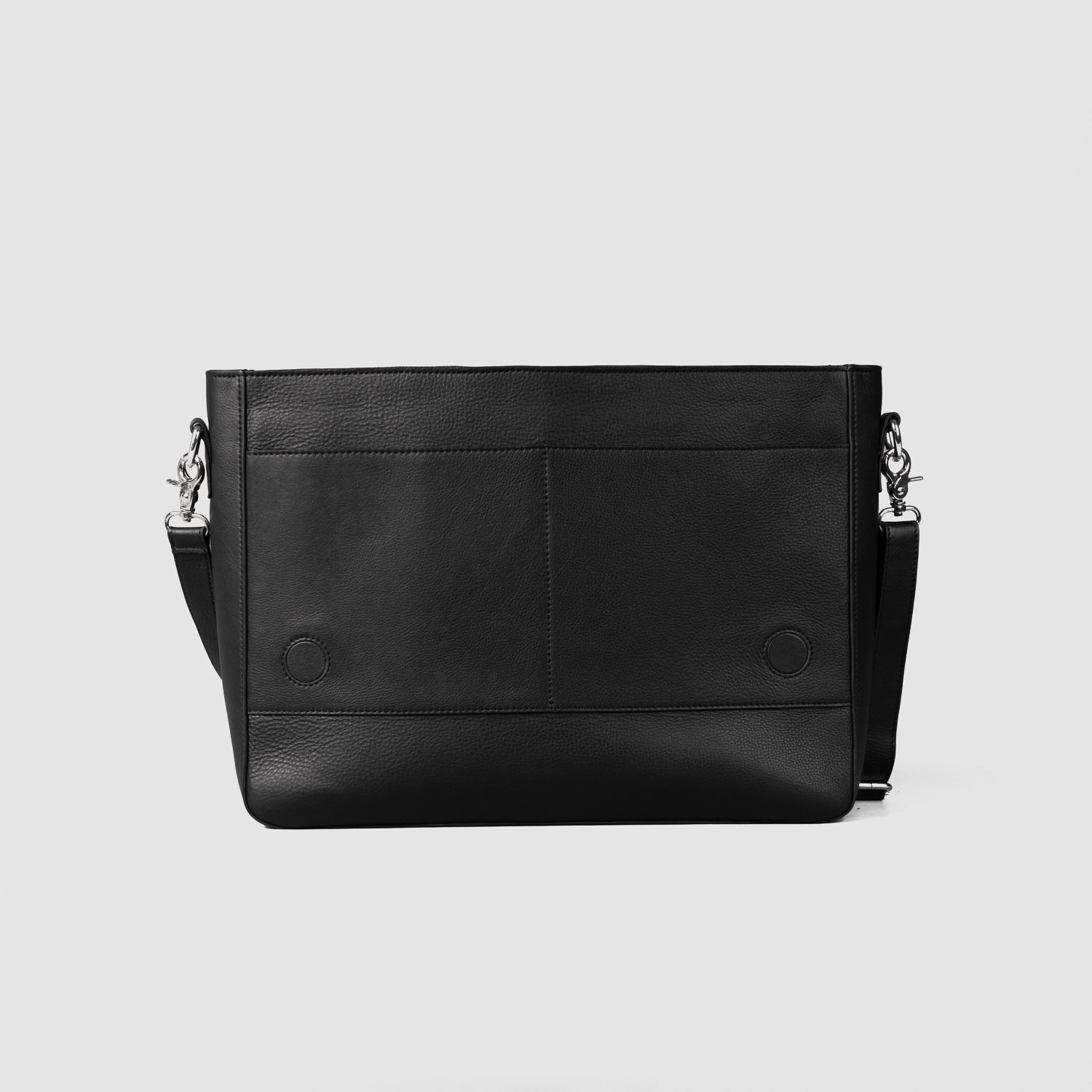 The Carismatico Black Leather Messenger Bag - image 6
