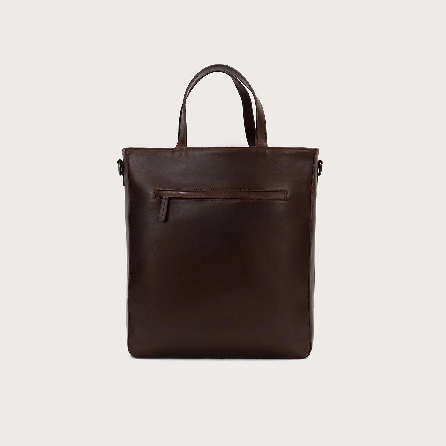 The Poet Vintage Brown Leather Tote Bag - image 2
