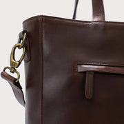 The Poet Vintage Brown Leather Tote Bag - image 7