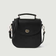 The Sandra Black Leather Saddle Bag - image 1