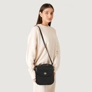 The Sandra Black Leather Saddle Bag - image 2