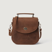 The Sandra Vintage Tan Leather Saddle Bag - image 1