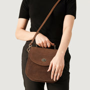 The Sandra Vintage Tan Leather Saddle Bag - image 4