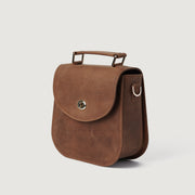 The Sandra Vintage Tan Leather Saddle Bag - image 5