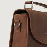 The Sandra Vintage Tan Leather Saddle Bag - image 7