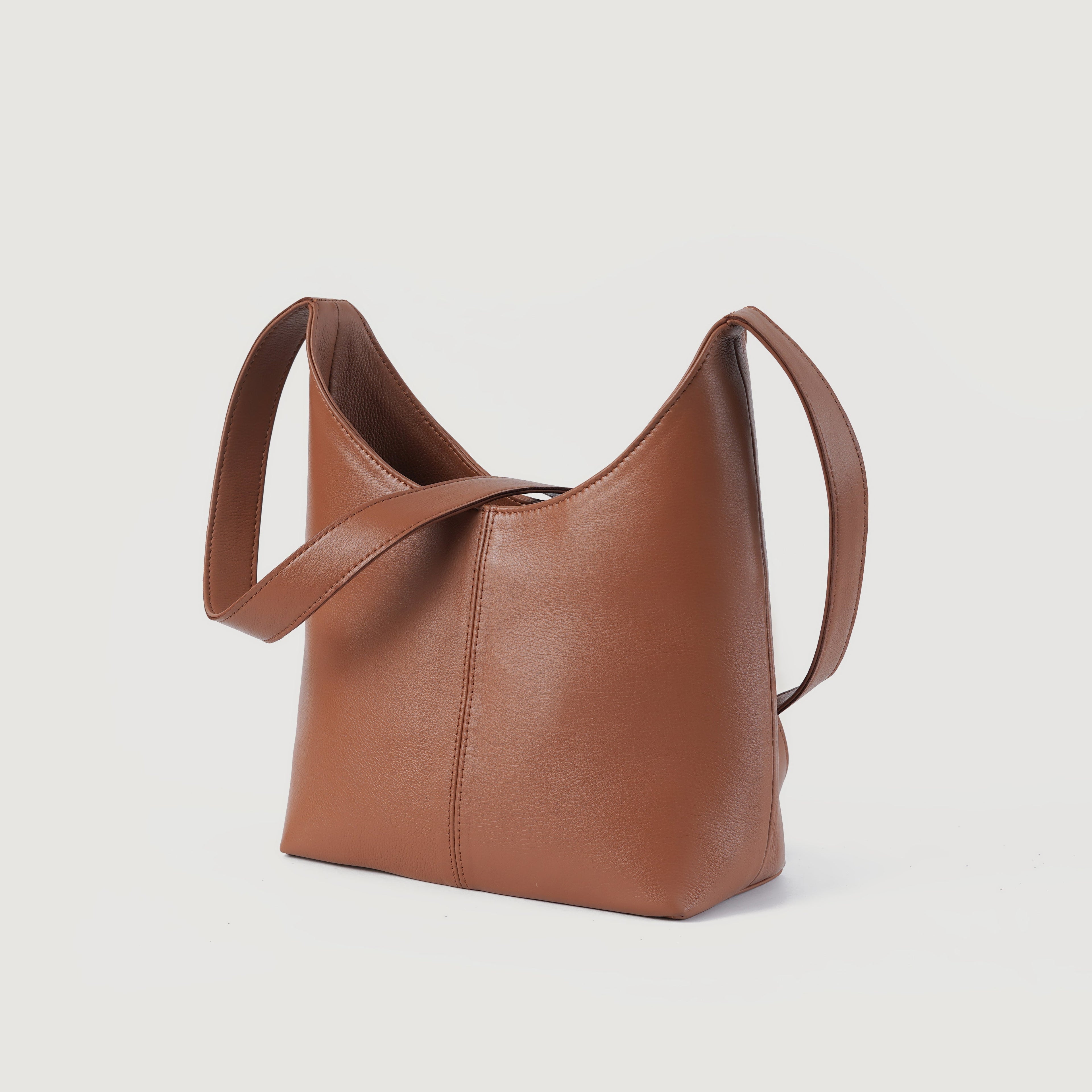 The Stefani Brown Leather Hobo Bag - image 3