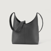 The Stefani Grey Leather Hobo Bag - image 1