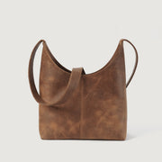 The Stefani Vintage Tan Brown Leather Hobo Bag - image 1