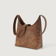 The Stefani Vintage Tan Brown Leather Hobo Bag - image 4