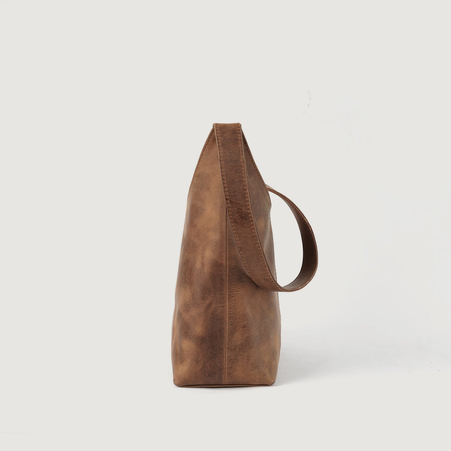 The Stefani Vintage Tan Brown Leather Hobo Bag - image 6