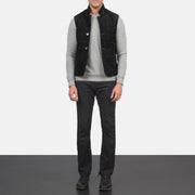 Tony Black Suede Vest - image 3