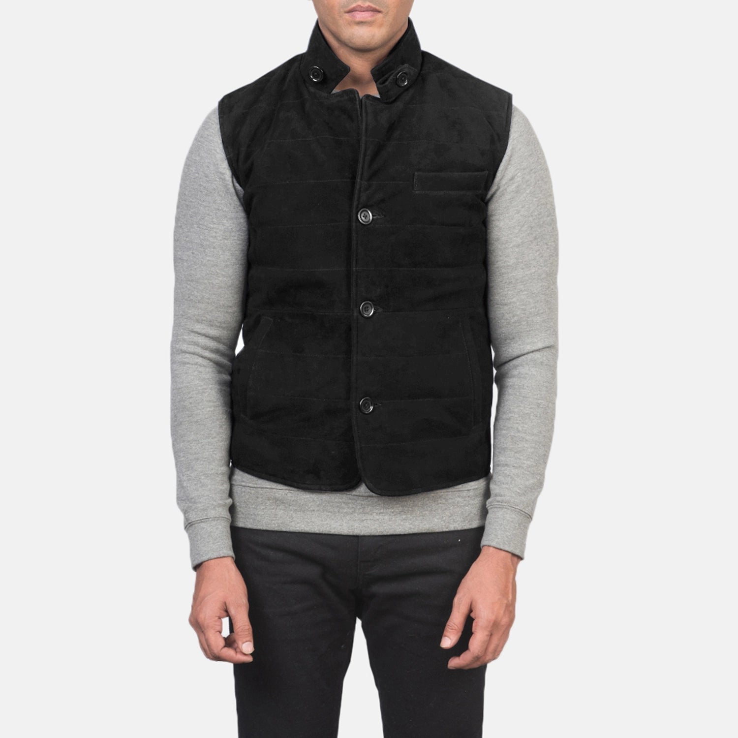 Tony Black Suede Vest - image 4