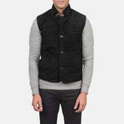 Tony Black Suede Vest - image 4