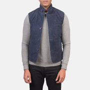 Tony Blue Suede Vest - image 1