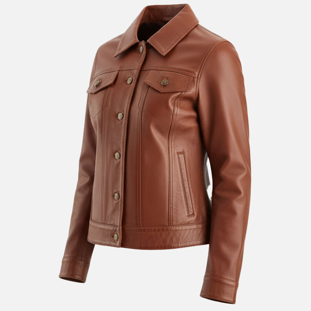 Gran Paradiso Leather Trucker Jacket