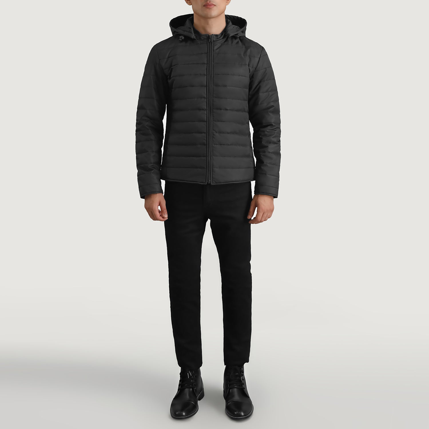 Tyler Black Hooded Puffer Jacket - image 3