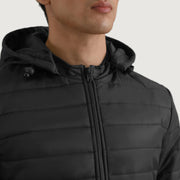 Tyler Black Hooded Puffer Jacket - image 6