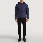 Tyler Blue Hooded Puffer Jacket - image 3