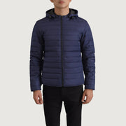 Tyler Blue Hooded Puffer Jacket - image 4