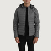 Tyler Grey Hooded Puffer Jacket - image 1