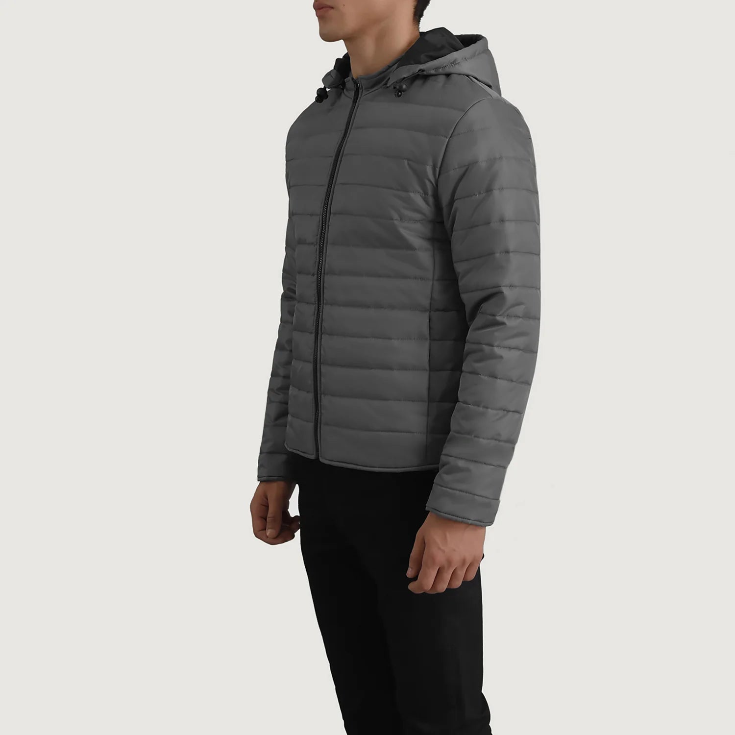 Tyler Grey Hooded Puffer Jacket - image 2