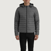 Tyler Grey Hooded Puffer Jacket - image 4